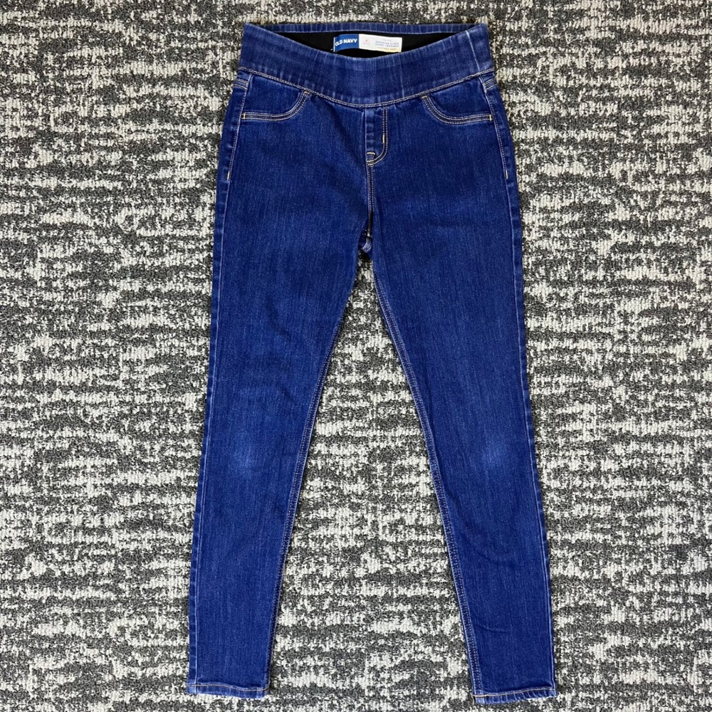 Old Navy Rockstar Super Skinny Jeggings Womens 2 Petite‎ Blue Mid Rise Pull On